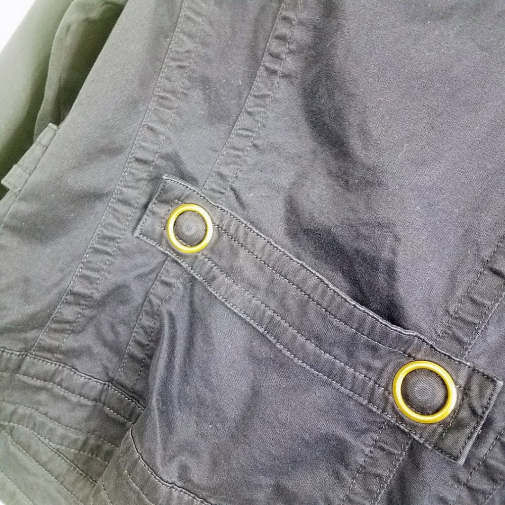 Live A Little L.A.L. Navy Blue Brass Women's Coat Street Moto Jacket - Picture 6 of 8